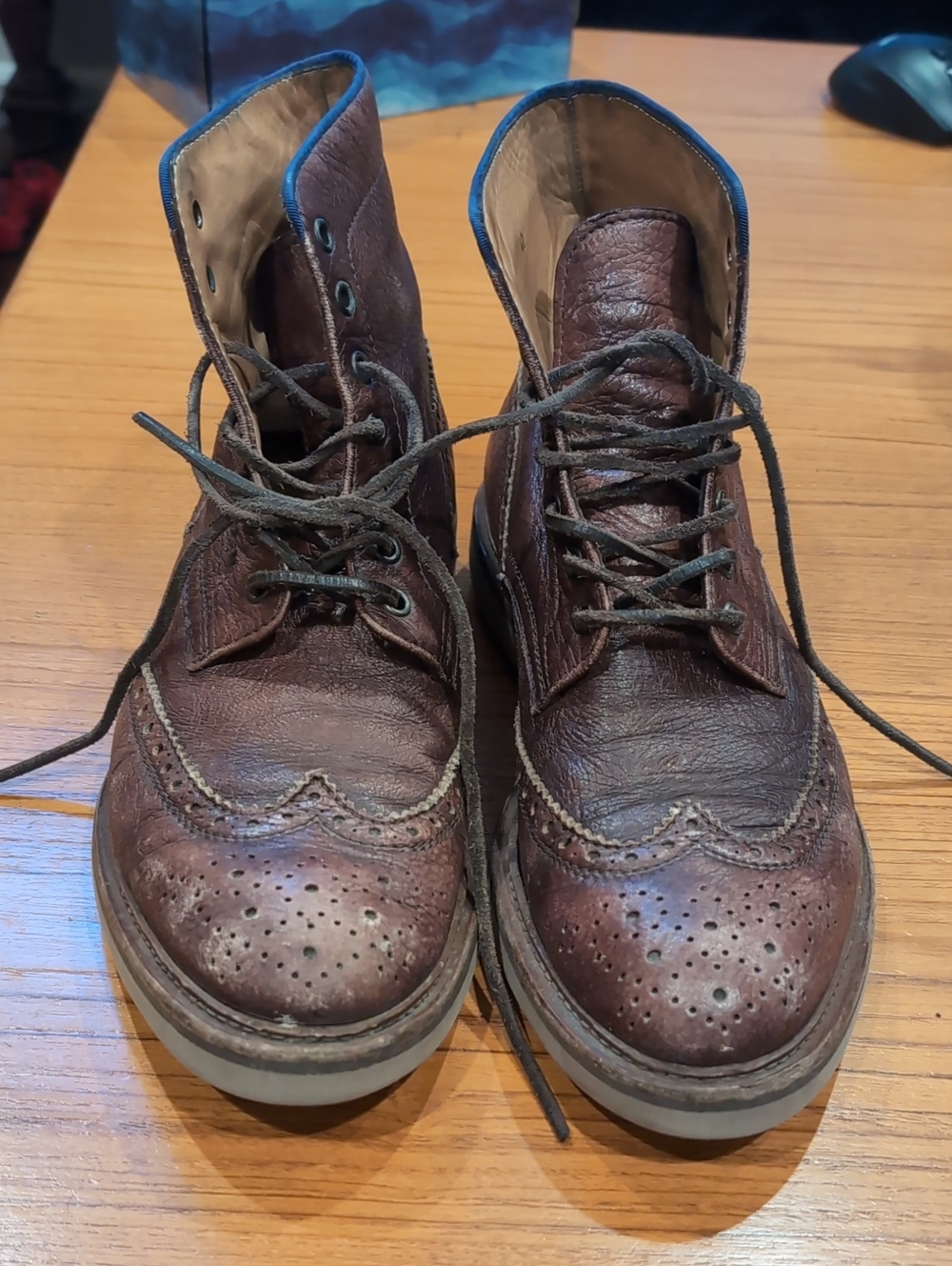 Henderson Baracco Leather Wingtip Boots